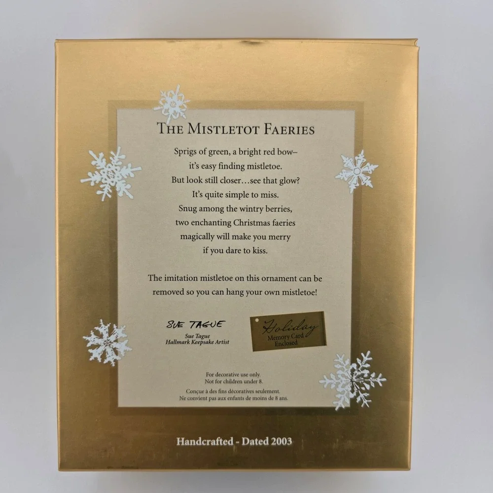 Hallmark Keepsake Mistletot Faeries‎ 2003 Club Exclusive Ornament Box